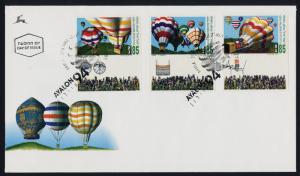 Israel 1203-5 + tabs on FDC - Hot Air Ballooning