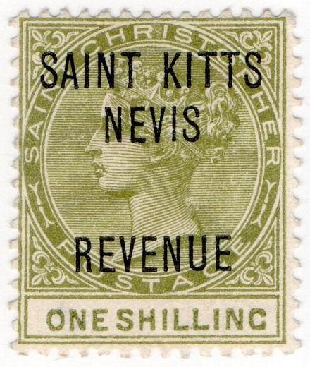 (I.B) St Kitts & Nevis Revenue : Duty 1/-