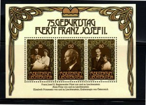 LIECHTENSTEIN #710 1981 75TH BIRTHDAY PRINCE FRANZ JOESPH II MINT VF NH O.G SS a