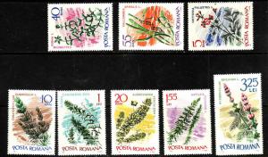 Romania-Sc#1865-72-unused NH set-Marine Flora-1966-