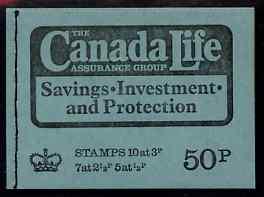 Booklet - Great Britain 1973 Canada Life 50p booklet #1 d...