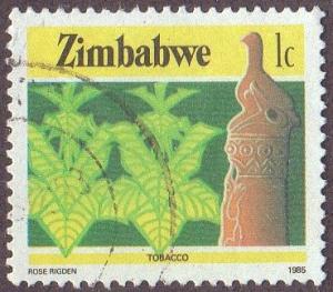 Zimbabwe 493a - Used - Tobacco / Bird (1988) (cv $2.00)