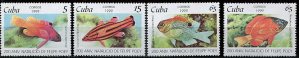 CUBA Sc# 4008-4011  FELIPE POEY - AQUARIUM FISH Cpl set of 4  1999 MNH