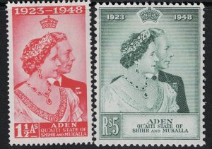 Aden Quaiti SC# 14 - 15 Mint Light Hinged - S17952