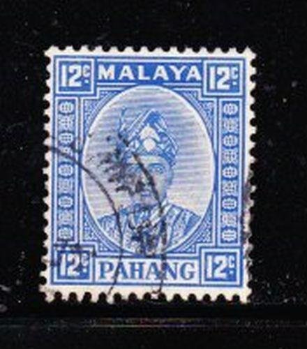 Album Treasures Malaya-Pahang Scott # 36  12c Sultan Abu Bakar VF Used CDS