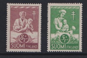 Finland    #B78-B79  MH  1946  nurse and children