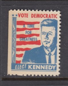 US KENNEDY For President Stamp - 1960 VOITE DEMOCRAT stamp
