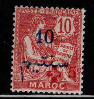 French Morocco Scott B9 MH* Red Cross semi-postal stamp