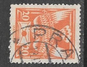 Czechoslovakia 84: 20h Carrier Pigeon and Letter, used, F-VF