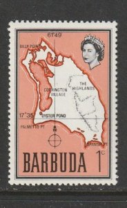 1968 Antigua-Barbuda - Sc 13 - MNH VF - 1 single - Map