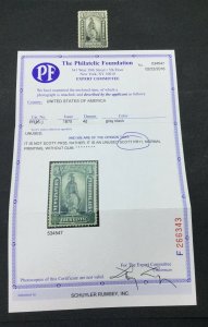 MOMEN: US STAMPS #PR11 UNUSED **CERT** LOT #37794