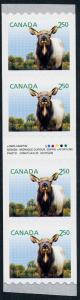 Canada 2714i Coil Inscription Strip MNH Wapiti, Baby Animal