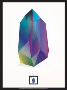 Gems & Minerals, Tanzanite - Framed Wall Art with Postage Stamp