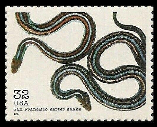 US 3105k Endangered Species San Francisco Garter Snake 32c single MNH 1996