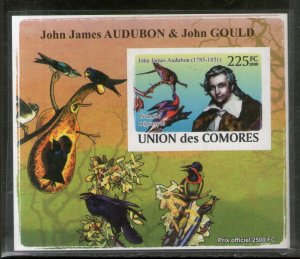 Comoro Islands 2009 Audubon Birds Wildlife Animals Fauna Imperf M/s MNH # 13541