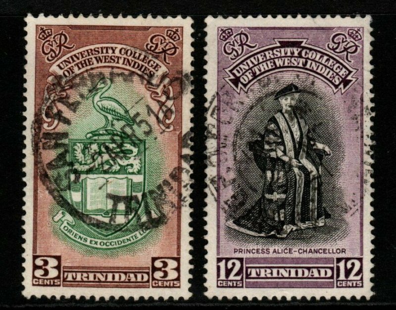 TRINIDAD & TOBAGO SG265/6 1951 BWI UNIVERSITY COLLEGE FINE USED