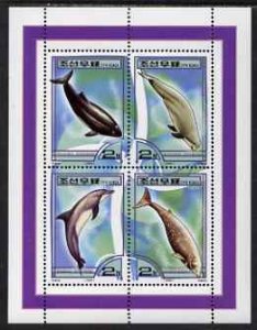 NORTH KOREA - 2000 - Dolphins - Perf 4v Sheet  - Mint Never Hinged