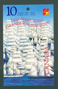 Canada. 2000  Booklet MNH. Tall Sailing Ships. 10 x 46c.