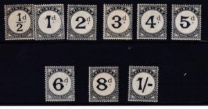 Trinidad 1852 SC J1-J9 Mint Set 