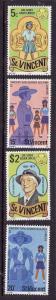 St Vincent-Sc#504-7-unused NH set-Girl Guides-1977-