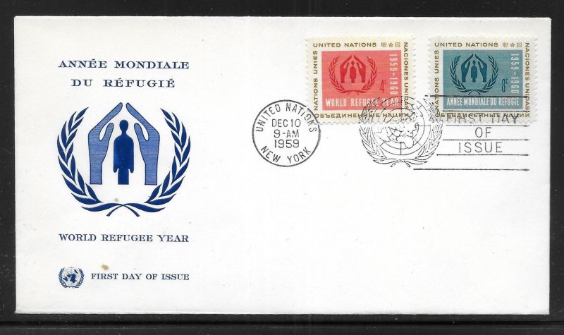 United Nations NY 75-76 WRY Geneva Cachet FDC First Day Cover