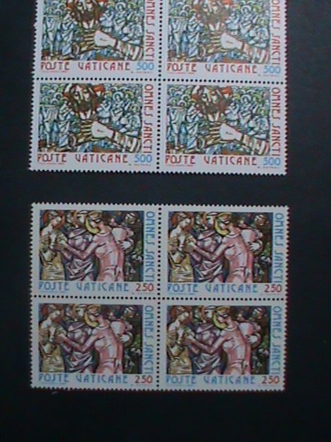 VATICAN 1980 SC#679-80 FEAST OF ALL SAINTS -MNH-BLOCK OF 4 VERY FINE