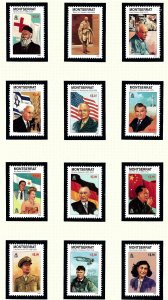 Montserrat 933-44 MNH 1998 Famous People of 20th Century