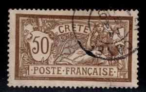 FRANCE Offices in Crete Scott 12 Used Merson  stamp