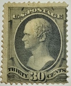 Scott Stamp# 154 -Hamilton 1870-71 Unused. Most original gum.  SCV $7,000.00