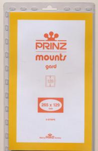 Prinz SCOTT Stamp Mount 129 / 265 mm Strip BLACK  Pack of 5  (129 mm 129x265)