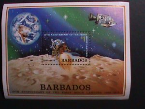 BARBADOS-1979-10TH ANNIVERSART OF 1ST MAN LANDING ON THE MOON MNH-S/S-VF