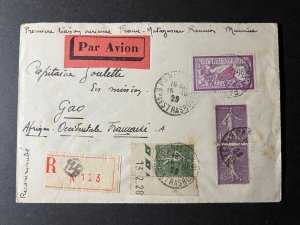 1929 France First FLight Cover FFC Strasbourg to Gao French West Africa