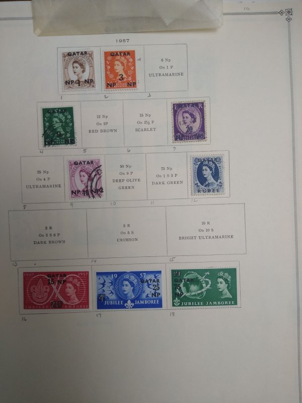 collection on pages Qatar 1957-66 PS: CV $179