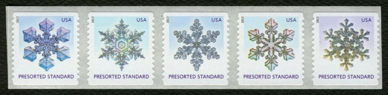 #4812a Snowflakes, Se-Tenant Strip, Mint **ANY 4=FREE SHIPPING**