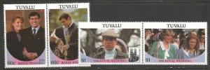 TUVALU ROYAL WEDDING 381-82 MNH[D4]