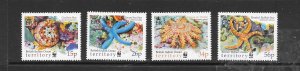 CAYMAN ISLANDS #231-4 (SINGLES) MARINE LIFE WWF MNH