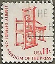 United States #1593 11c Freedom of the Press USED (1975)