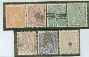 Spain #191-193/196-198 Used Single