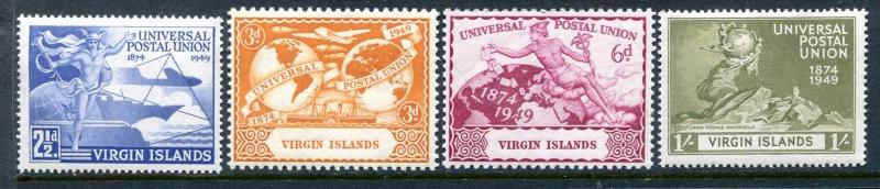 Virgin Island 92-95, MNH, UPU-75 1949 Plane Ship Hemisphere Globe. 