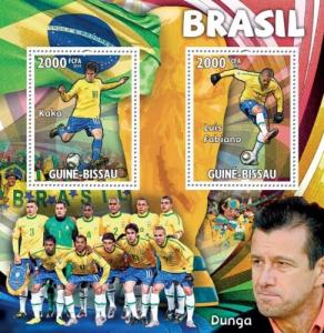 GUINE BISSAU 2010 SHEET TEAM BRAZIL FOOTBALL SOCCER SPORTS gb10315a