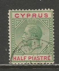 Cyprus    #62  Used  (1912)  c.v. $0.35