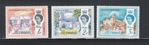 Bermuda 1962 Queen Elizabeth II Scott # 175 - 177 MH (Short Set)