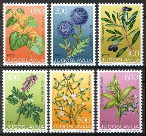 Yugoslavia 1973 MNH Stamps Scott 1140-1145 Flowers Medical Plants