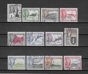 BRITISH VIRGIN ISLANDS 1952 SG 136/47 USED Cat £80