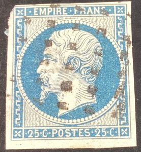 France #17 1853 2c blue Emperor Napoleon III