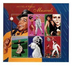 Mali - 100 Years of Cinema Musicals - Sheet of 6 Stamps - MNH