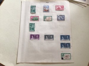 Fiji folded album page  mounted mint & used  stamps A6333
