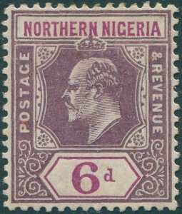 Northern Nigeria 1905 SG25 6d dull purple and violet KGVII mult CA wmk MH