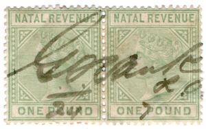 (I.B) Natal Revenue : Duty Stamp £1