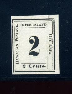  Hawaii Scott 24 Numeral Issue Unused Laid Paper Stamp  with PF Cert (H24-11)